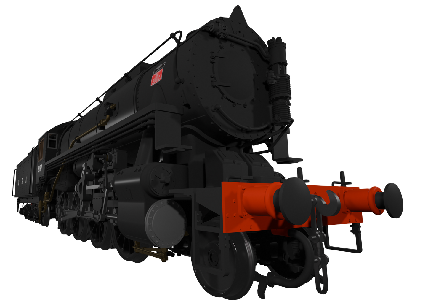 USATC S160 2-8-0 Black with U.S.A on Tender No.5197 (as Preserved) Steam Locomotive - DCC Sound