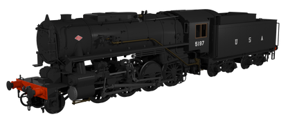 USATC S160 2-8-0 Black with U.S.A on Tender No.5197 (as Preserved) Steam Locomotive - DCC Sound