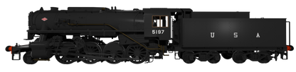 USATC S160 2-8-0 Black with U.S.A on Tender No.5197 (as Preserved) Steam Locomotive - DCC Sound