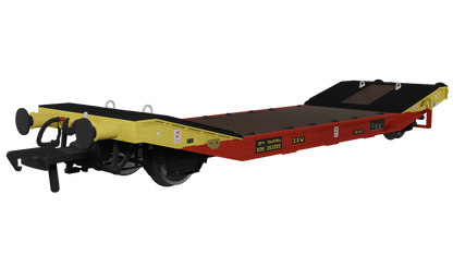 LNER / LMS 25T Machine Wagons LOWMAC 'ZXW' KDE263282 - Satlink Red/Yellow