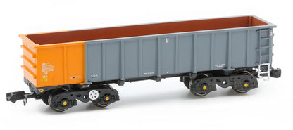 Pack of 5 PTA/JUA Iron Ore Tippler Wagons British Steel Grey/Orange (Inner)