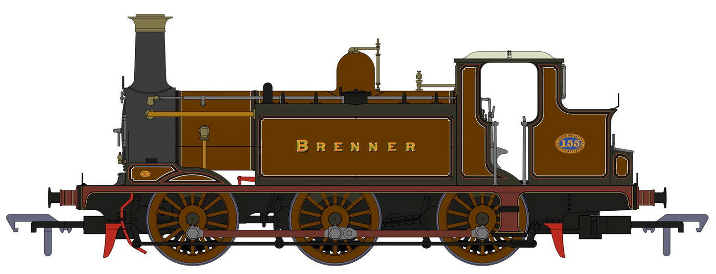 LBSCR Stroudley ‘E1’ 0-6-0T No. 155 Brenner, LBSCR Improved Engine Green - Steam Tank Locomotive