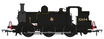 LBSCR Stroudley ‘E1’ 0-6-0T No. 32694 BR Unlined Black (Early Emblem) - Steam Tank Locomotive