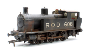 Highly Detailed Deluxe Weathered Kerr, Stuart 'Victory' 0-6-0T Locomotive in Black "ROD" No.608 with Load