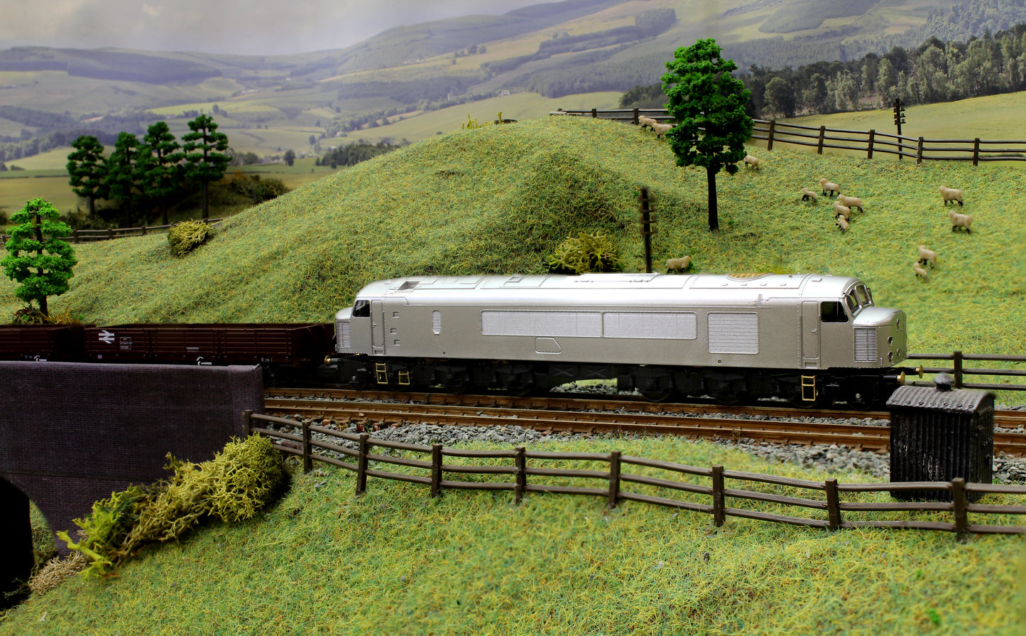 Class 44 D1 "Scafell Pike" Plain BR Green Diesel Locomotive (DCC Sound)