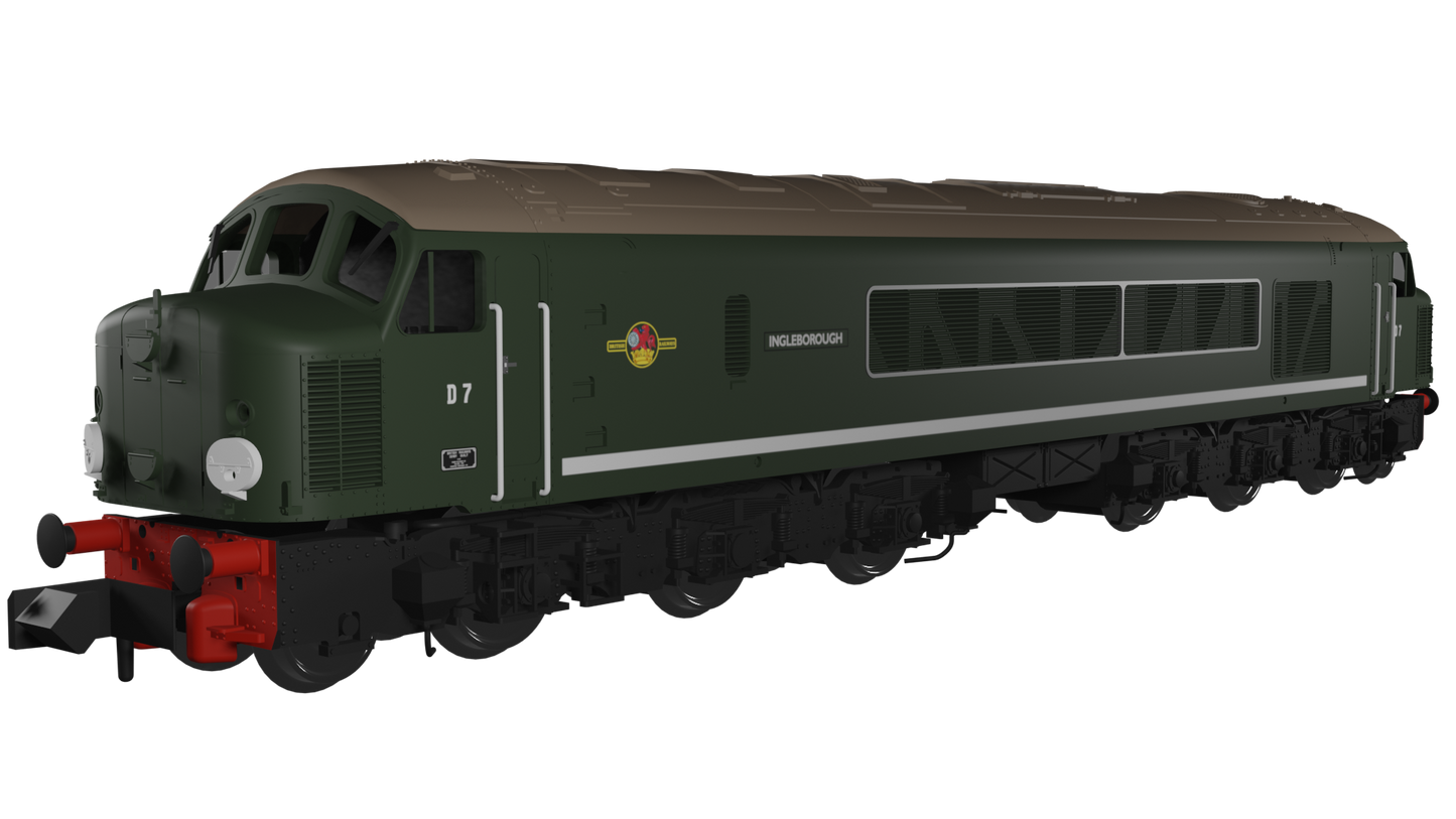 Class 44 D7 "Ingleborough" Plain BR Green Diesel Locomotive (DCC Sound)