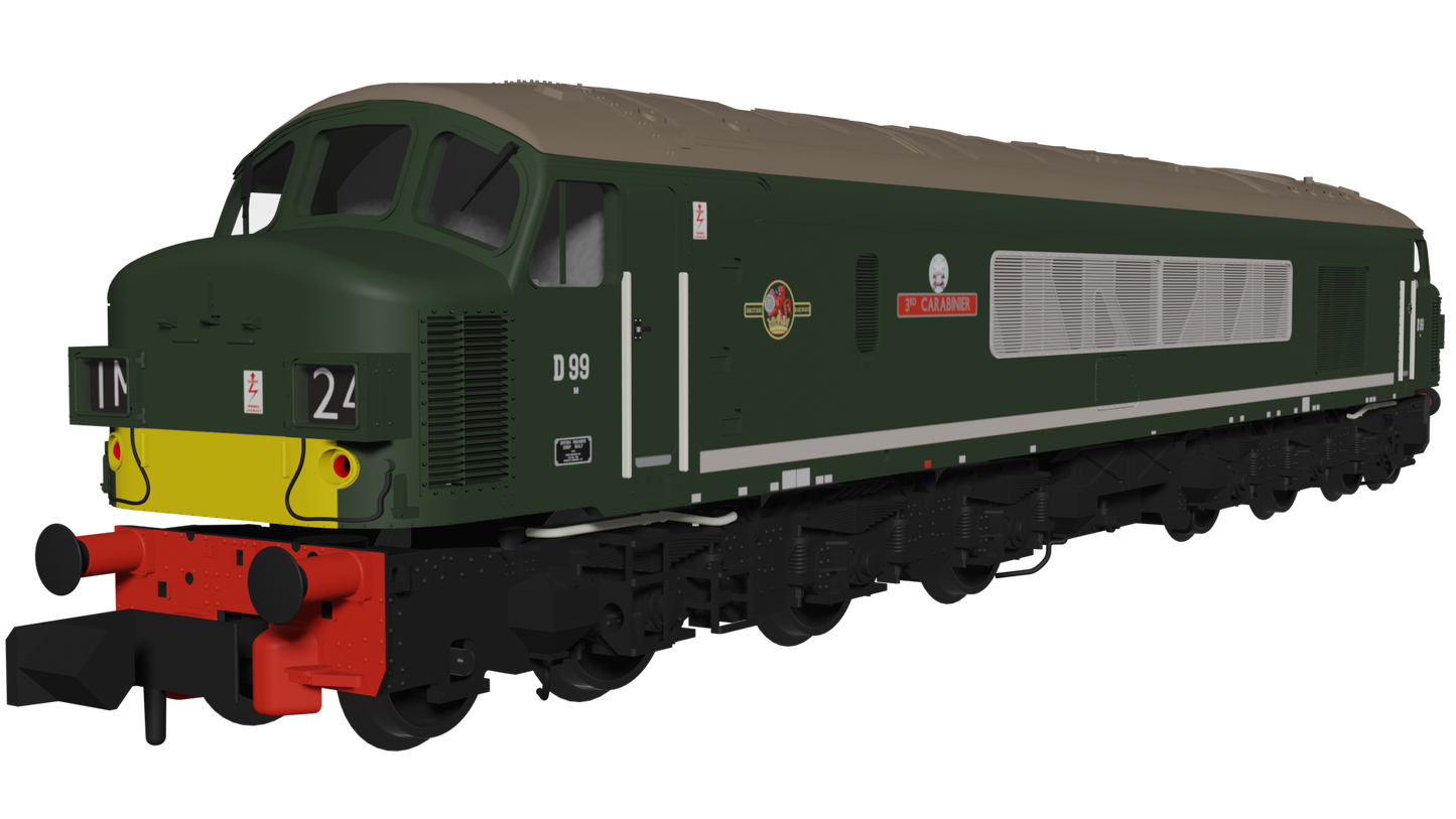 Class 45 D99 "3rd Carabinier" BR Green With Small Yellow Panels Diesel Locomotive