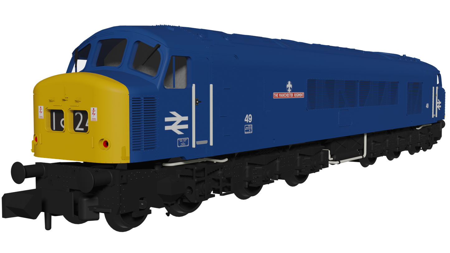 Class 45 49 "The Manchester Regiment" BR Blue With Headcode Blinds Diesel Locomotive