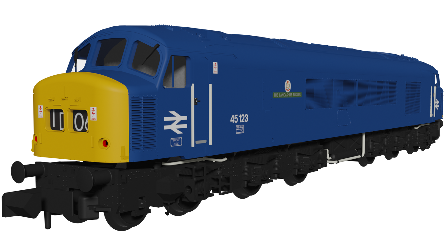 Class 45 45123 "The Lancashire Fusilier" BR Blue With Headcode Blinds