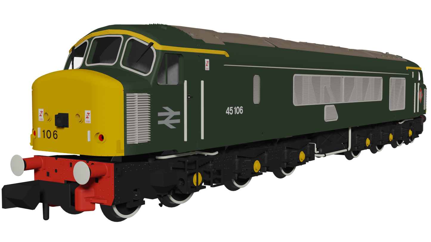 Class 45 45106 Heritage BR Green With Sealed Beam & Hight Intensity Headlights Diesel Locomotive