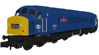 Class 46 46026 "Leicestershire and Derbyshire Yeomanry" BR Blue With Headcode Blinds Diesel Locomotive