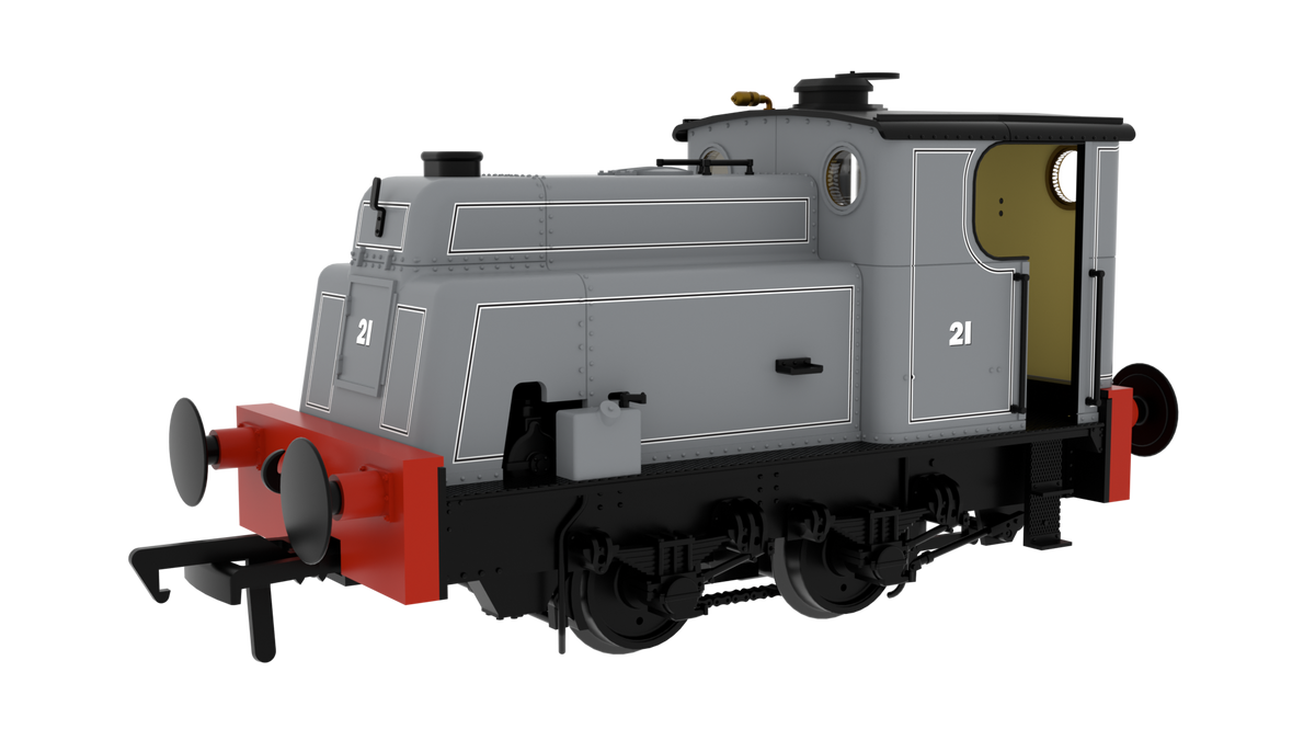 949104 Steamlined Sentinel 0-4-0 - Lined Grey No.21 Steam Locomotive