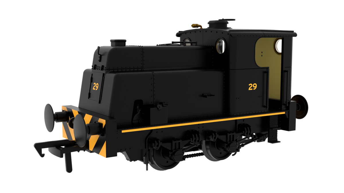949605 Steamlined Sentinel 0-4-0 - Plain Black No.29 Steam Locomotive - DCC Sound
