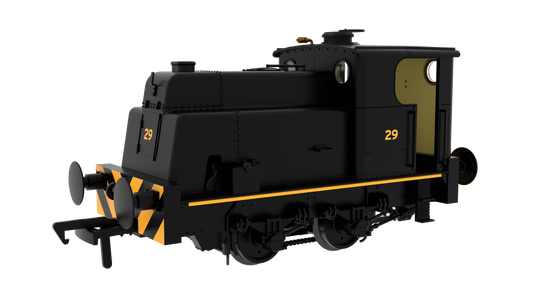 949605 Steamlined Sentinel 0-4-0 - Plain Black No.29 Steam Locomotive - DCC Sound