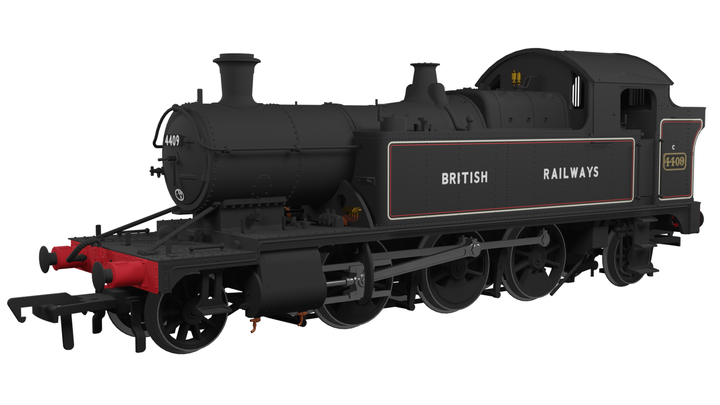 GWR 44XX ‘Small Prairie’ British Railways (sans serif) Lined Black No.4409 2-6-2T Steam Locomotive