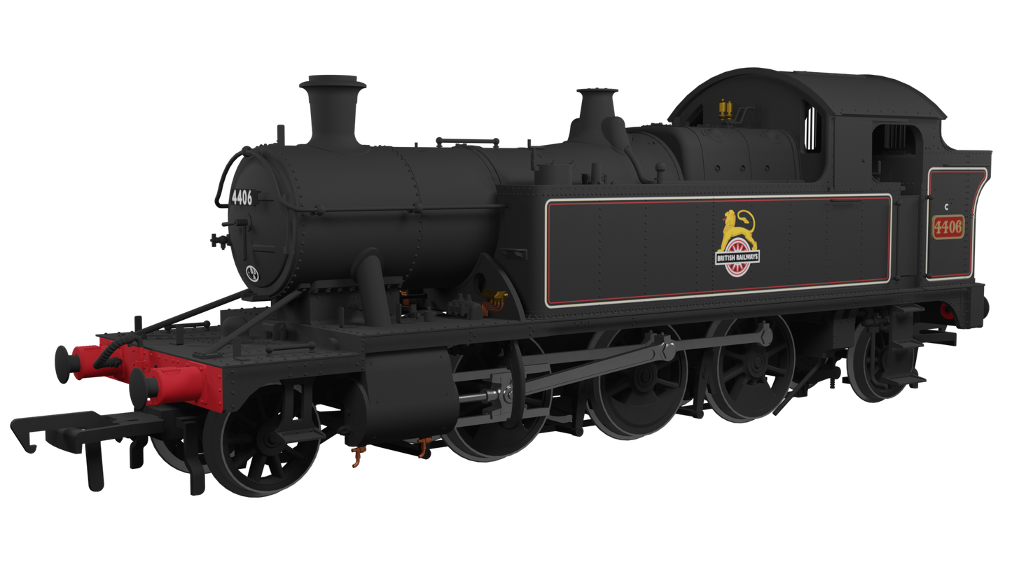 GWR 44XX ‘Small Prairie’ BR Early Crest Lined Black No.4406 2-6-2T Steam Locomotive