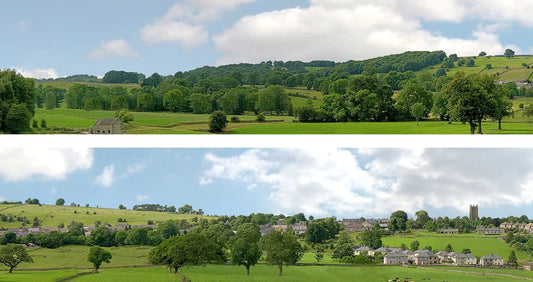 Art Printers Village Long 202B OO Gauge 15" High Backscene