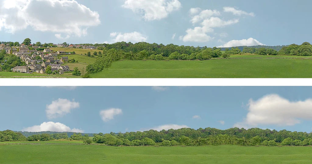 Art Printers Village Long 202C OO Gauge 15" High Backscene