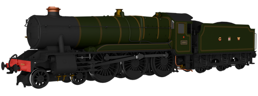 GWR County No.1001 G W Lined Green Steam Locomotive