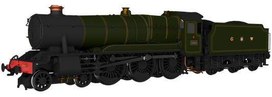 GWR County No.1001 G W Lined Green Steam Locomotive - DCC Sound