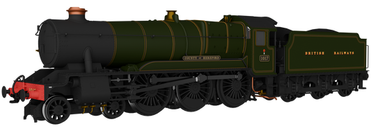 GWR County No.1017 'County of Hereford' BR (Egyptian) Lined Green Steam Locomotive - DCC Sound