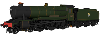 GWR County No.1006 'County of Cornwall' BR Lined Green Early Crest Steam Locomotive - DCC Sound