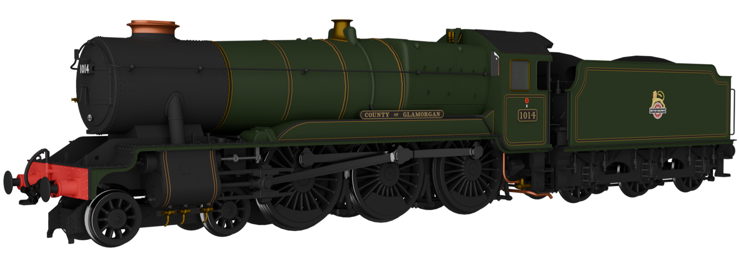 GWR County No.1014 'County of Glamorgan' BR Lined Green Early Crest Steam Locomotive