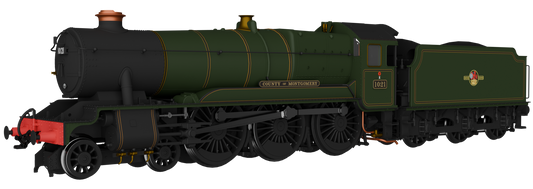 GWR County No.1021 'County of Montgomery' BR Lined Green Late Crest Steam Locomotive - DCC Sound