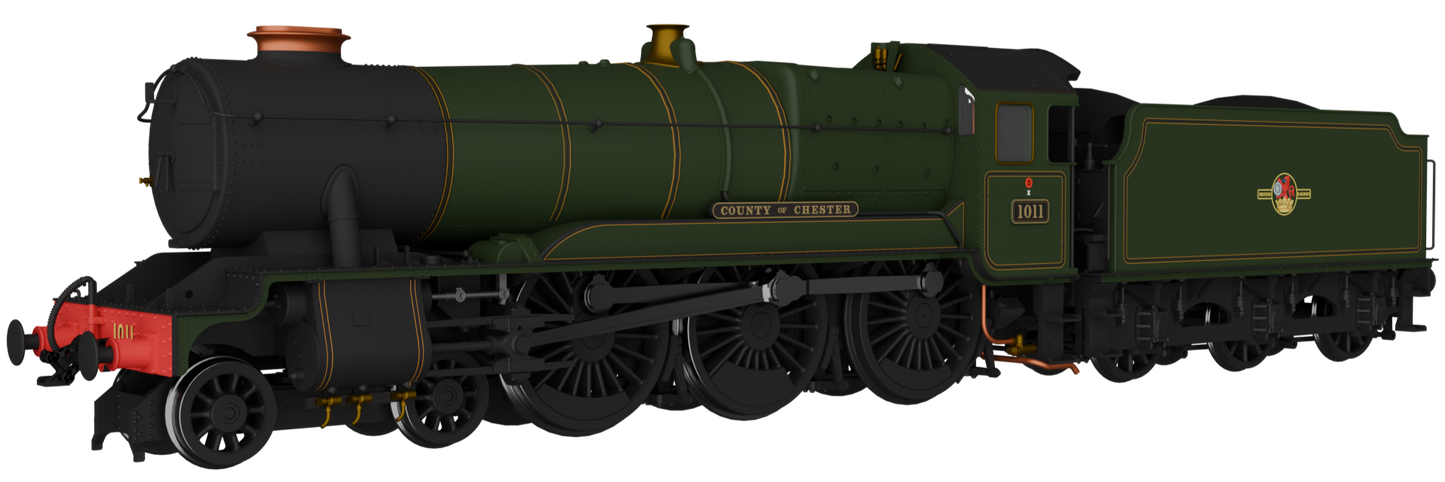 GWR County No.1011 'County of Chester' BR Lined Green Late Crest Steam Locomotive - DCC Sound