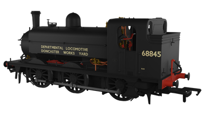 Class J52/2 Doncaster Works Yard Black 0-6-0 Steam Tank Locomotive No.68845