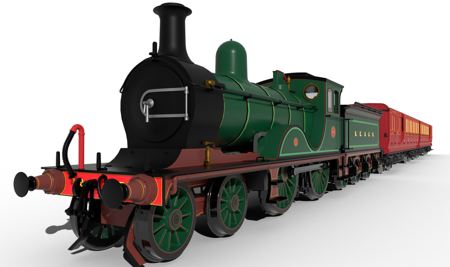 SECR G Class 4-4-0 No.676 - SECR Wainwright Green Steam Locomotive