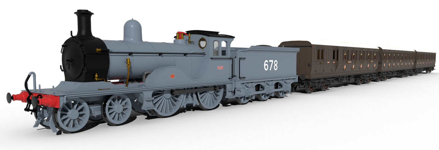 SECR G Class 4-4-0 No.678 - SECR Grey Steam Locomotive