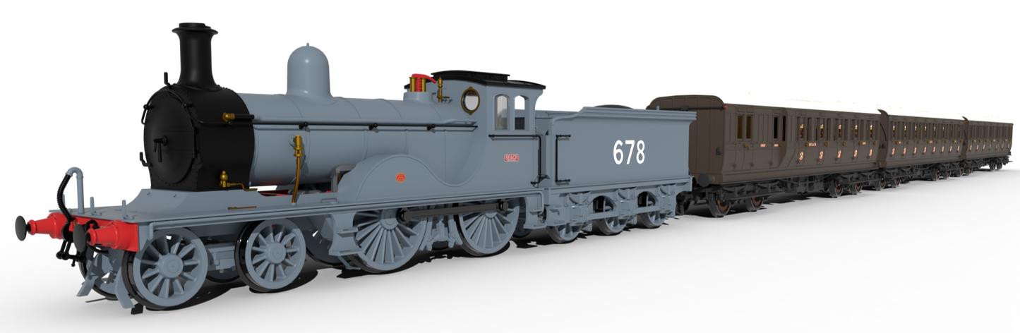 SECR G Class 4-4-0 No.678 - SECR Grey Steam Locomotive