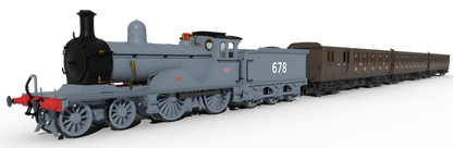 SECR G Class 4-4-0 No.678 - SECR Grey Steam Locomotive