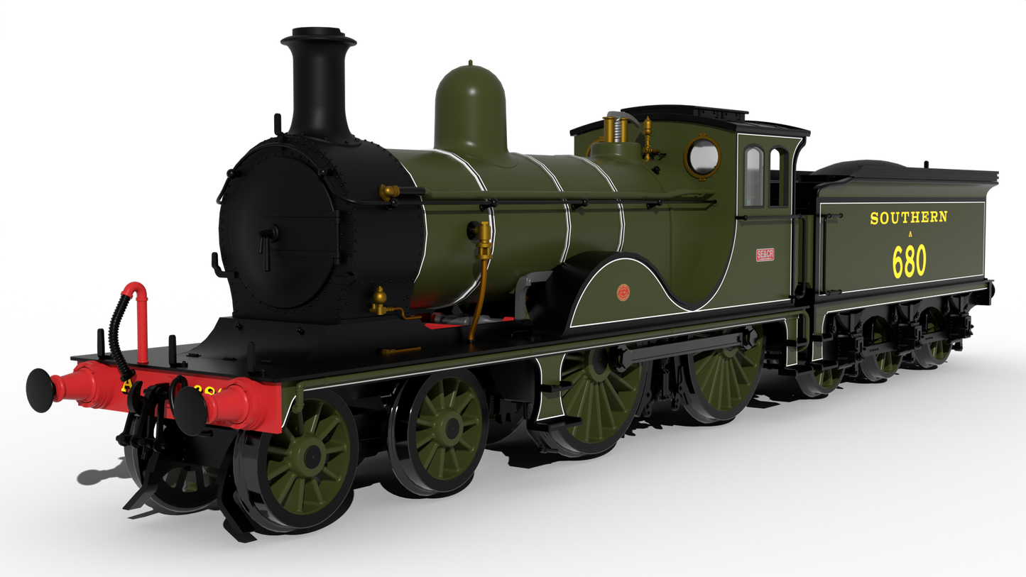 SECR G Class 4-4-0 No.A680 - SR Lined Olive Green Steam Locomotive