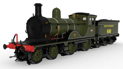 SECR G Class 4-4-0 No.A680 - SR Lined Olive Green Steam Locomotive