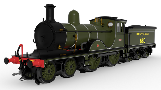 SECR G Class 4-4-0 No.A680 - SR Lined Olive Green Steam Locomotive