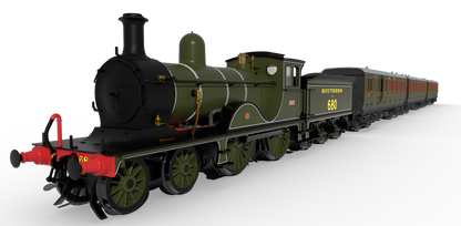 SECR G Class 4-4-0 No.A680 - SR Lined Olive Green Steam Locomotive