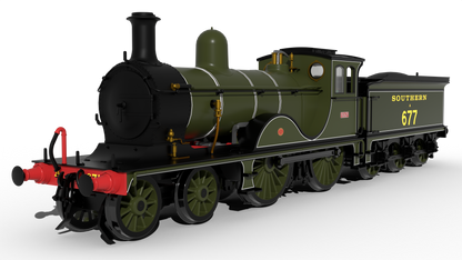 SECR G Class 4-4-0 No.A677 - SR Lined Olive Green Steam Locomotive - DCC Sound