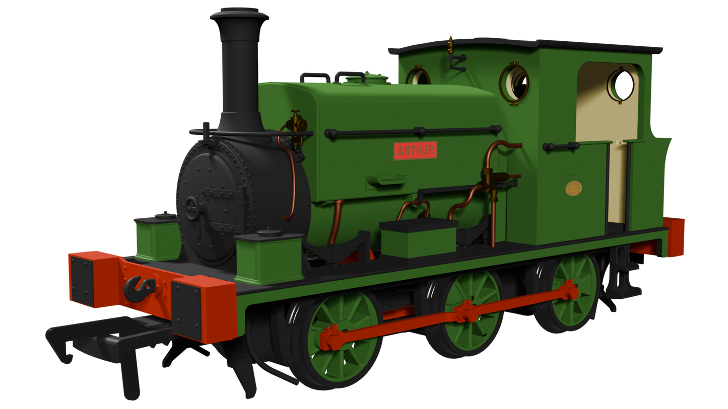 Manning Wardle L Class 'Arthur' in Plain Green 0-6-0ST Steam Tank Locomotive