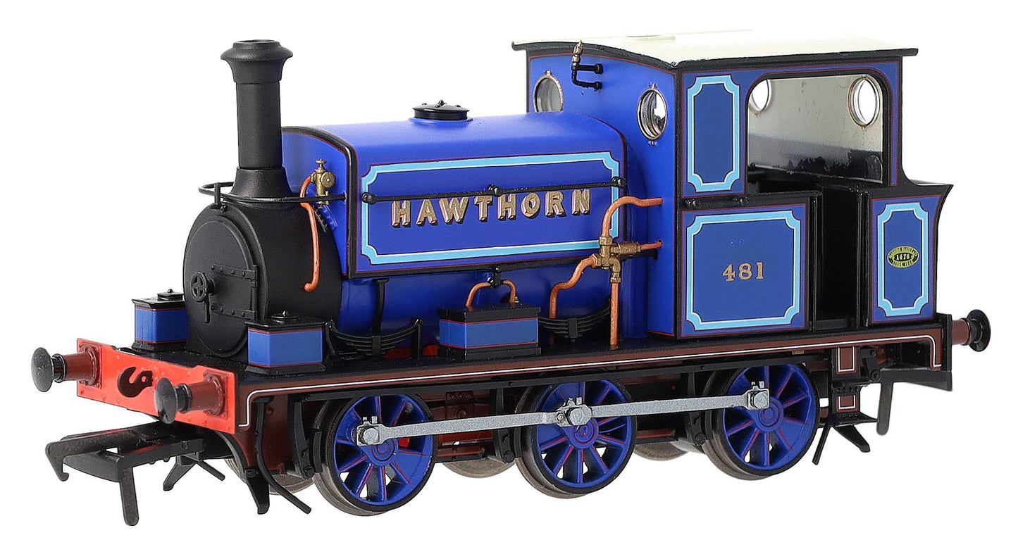 960010 Manning Wardle L Class 'What If' ‘Hawthorn’ No. 481 Bluebell Railway Blue 0-6-0ST Steam Tank Locomotive