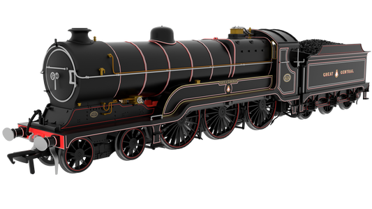 812502 GCR Class 1 4-6-0 No.424 'City of Lincoln' - GCR Lined Black Steam Locomotive - DCC Sound
