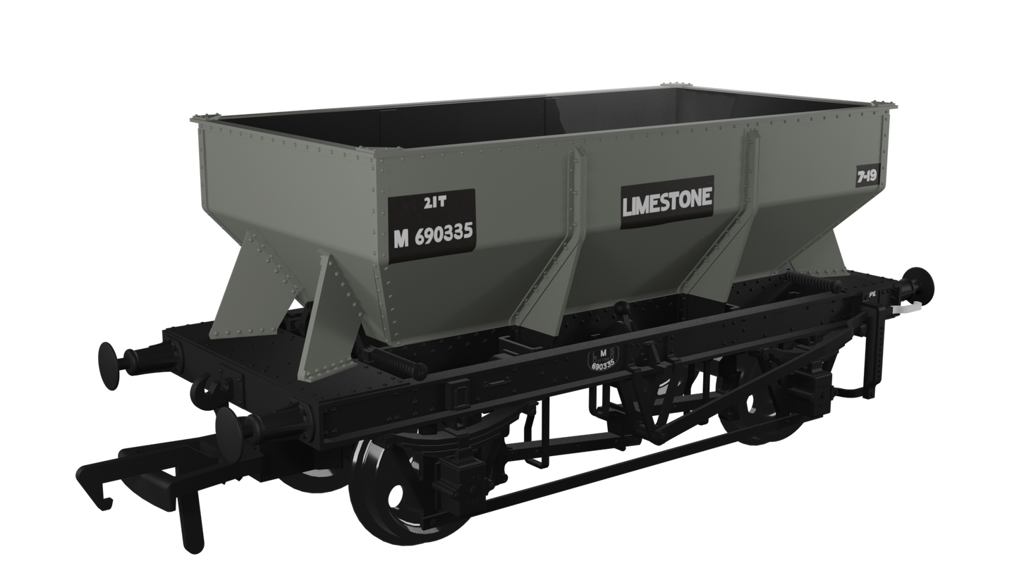 LMS Iron Ore Hopper - BR (Limestone) No.M690335