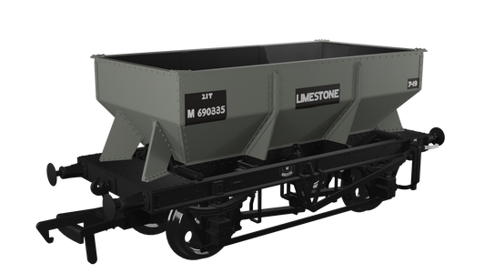 LMS Iron Ore Hopper - BR (Limestone) No.M690335