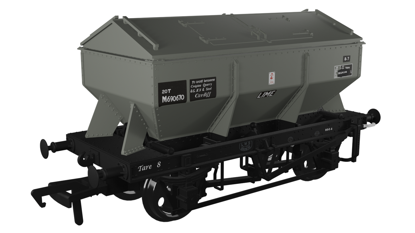 LMS Iron Ore Hopper - BR (Lime) No.M690670