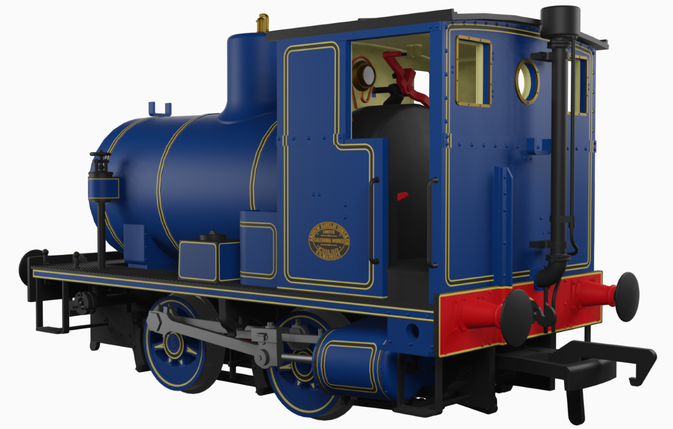 Andrew Barclay Fireless 0-4-0 - Lined Caledonian Blue Steam Locomotive