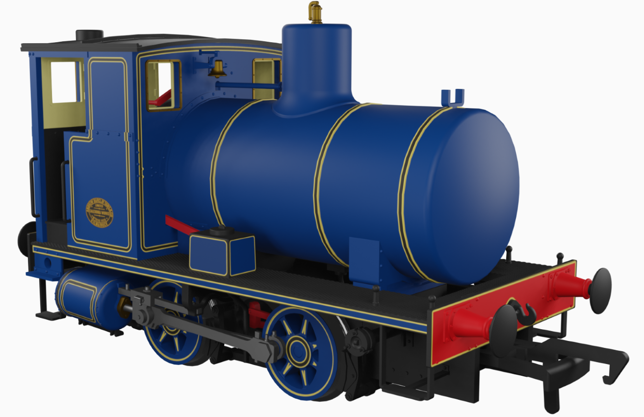 Andrew Barclay Fireless 0-4-0 - Lined Caledonian Blue Steam Locomotive - DCC Sound