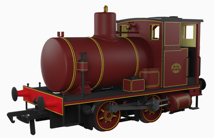 Andrew Barclay Fireless 0-4-0 - Lined Maroon Steam Locomotive - DCC Sound