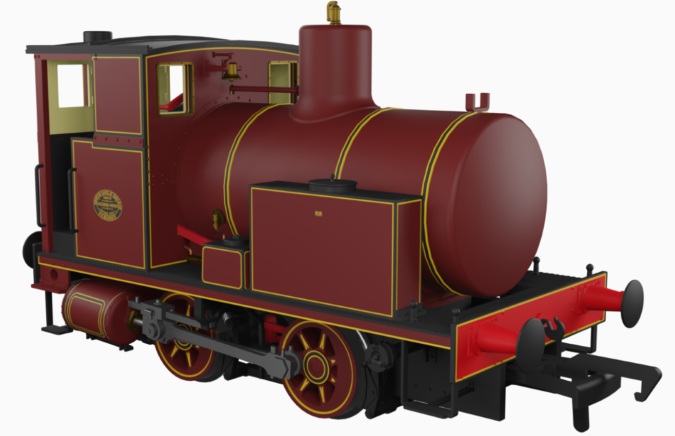 Andrew Barclay Fireless 0-4-0 - Lined Maroon Steam Locomotive