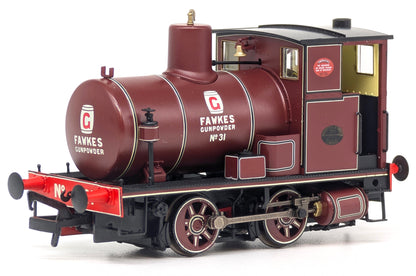 Andrew Barclay Fireless 0-4-0 G. Fawkes Gunpowder Works No.31 Steam Locomotive - DCC Sound